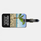 Tropische Strände | Segelboot, Palm Tree, Aruba Gepäckanhänger (Rückseite horizontal)