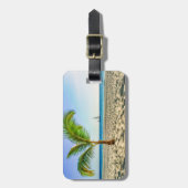 Tropische Strände | Segelboot, Palm Tree, Aruba Gepäckanhänger (Vorderseite vertikal)