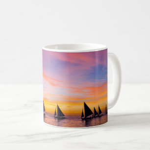 Tropische Strände   Segelboote, Philippinen Kaffeetasse