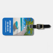 Tropische Strände | Sonnenuntergang in tropischer Gepäckanhänger (Vorderseite horizontal)