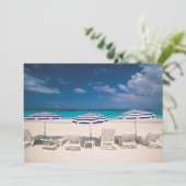 Tropische Strände | Tropischer Strandanguilla Dankeskarte (Stehend Vorderseite)