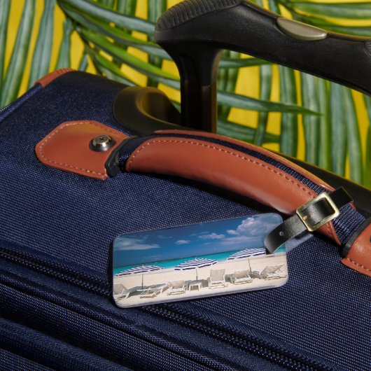 Tropische Strände | Tropischer Strandanguilla Gepäckanhänger (Vorderseite Insitu 3)