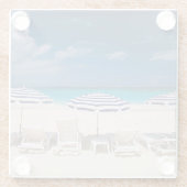 Tropische Strände | Tropischer Strandanguilla Glasuntersetzer (Rückseite)