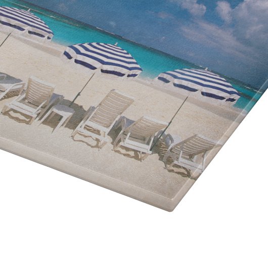 Tropische Strände | Tropischer Strandanguilla Schneidebrett (Ecke)