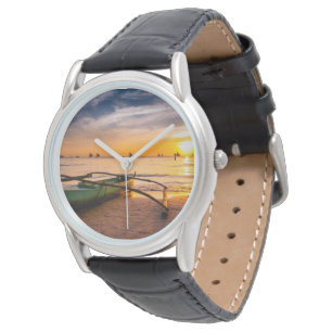 Tropische Strände Weißer Strand von Boracay Armbanduhr
