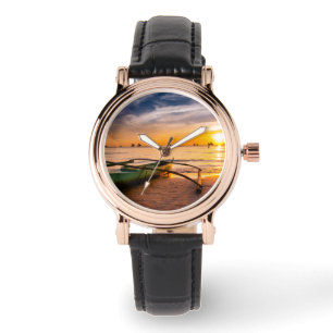 Tropische Strände Weißer Strand von Boracay Armbanduhr