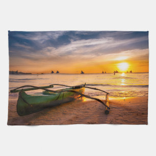 Tropische Strände Weißer Strand von Boracay Geschirrtuch