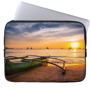 Tropische Strände Weißer Strand von Boracay Laptopschutzhülle