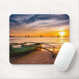 Tropische Strände Weißer Strand von Boracay Mousepad
