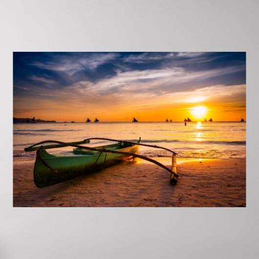 Tropische Strände | Weißer Strand von Boracay Poster (Vorne)