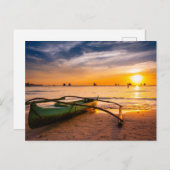 Tropische Strände | Weißer Strand von Boracay Postkarte (Vorne/Hinten)