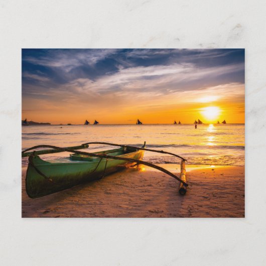 Tropische Strände | Weißer Strand von Boracay Postkarte (Vorderseite)