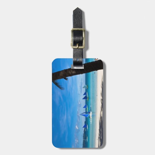 Tropische Strände | White Beach Boracay Philippine Gepäckanhänger (Vorderseite vertikal)