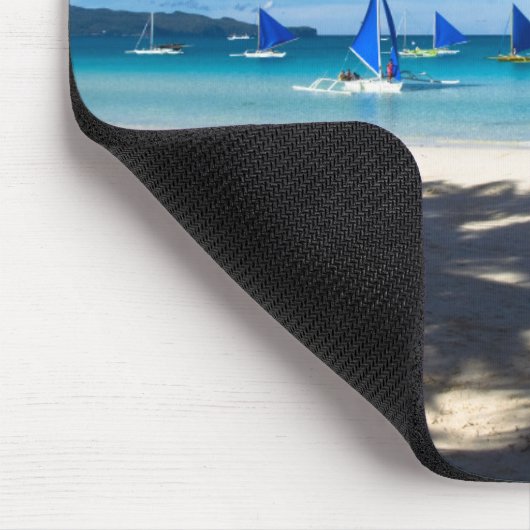 Tropische Strände | White Beach Boracay Philippine Mousepad (Ecke)