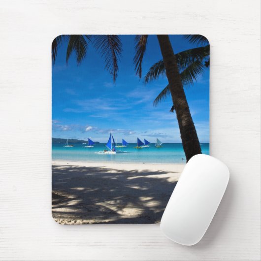 Tropische Strände | White Beach Boracay Philippine Mousepad (Mit Mouse)