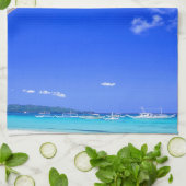 Tropische Strände | White Beach, Phillipse Geschirrtuch (Gefaltet)