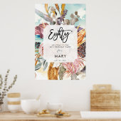 tropische Strandflorchen 80 Willkommenspopster Poster (Küche)