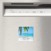 Tropische Strandhochzeit - Save the Date Magnet (In Situ (Geschirrspüler))