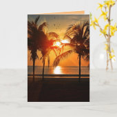 TROPISCHE STRANDKARTEN KARTE (Gelbe Blume)