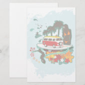 tropische Strandlandschaft Briefpapier (Vorne/Hinten)
