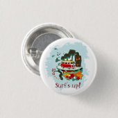 tropische Strandlandschaft Button (Vorne & Hinten)