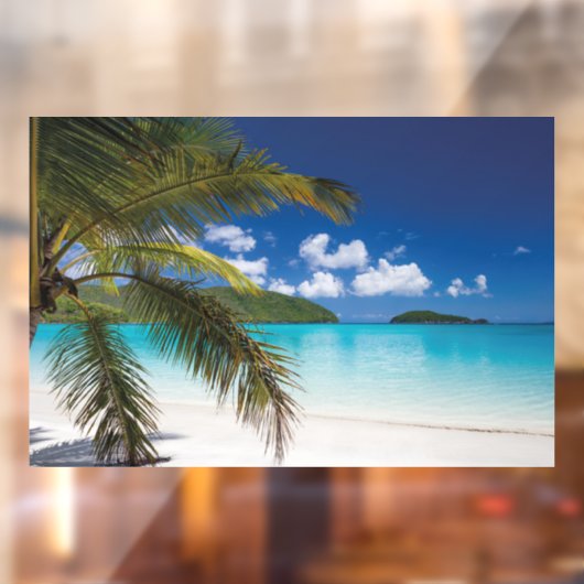 tropische Strandlandschaft Fensteraufkleber (Blatt 2)