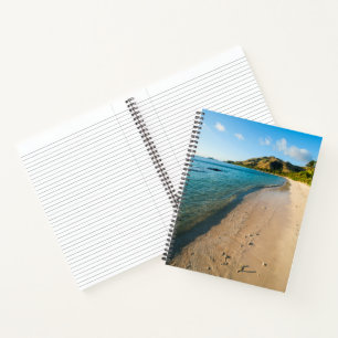 Tropische Strandlandschaft, Fidschi Notizblock