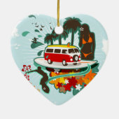 tropische Strandlandschaft Keramikornament (Hinten)