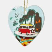 tropische Strandlandschaft Keramikornament (Links)