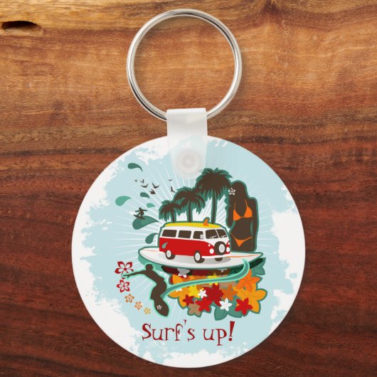 tropische Strandlandschaft Schlüsselanhänger (Vorderseite)