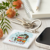 tropische Strandlandschaft Schlüsselanhänger (Vorderseite rechts)