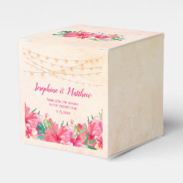 Tropische Strandlichter Wasserfarbenhochzeit Geschenkschachtel