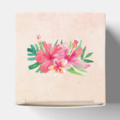 Tropische Strandlichter Wasserfarbenhochzeit Geschenkschachtel (Oben)