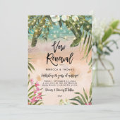 Tropische Strandorchideen - Aufforderung zur Erneu Einladung (Stehend Vorderseite)