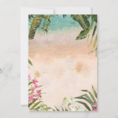 Tropische Strandorchideen - Aufforderung zur Erneu Einladung (Rückseite)