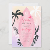 Tropische Strandpalme Süß 16 Einladung (Vorderseite)