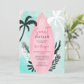 Tropische Strandpalme Süß 16 Einladung (Stehend Vorderseite)