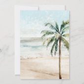 Tropische Strandpalmen 80. Geburtstagsparty Einladung (Rückseite)