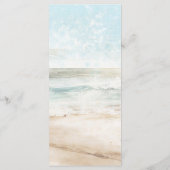 Tropische Strandpalmen beleuchten Hochzeitskarte Menükarte (Rückseite)