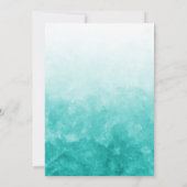 Tropische Strandpalmen Brautdusche Einladung (Rückseite)