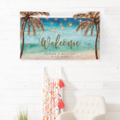 tropische StrandPalmen, die willkommene Fahne Banner (Insitu)