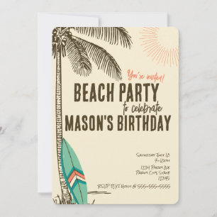 Tropische Strandparty-Einladung Einladung