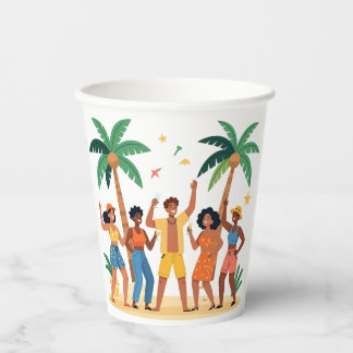 Tropische Strandparty Freunde Sommerfeier Pappbecher