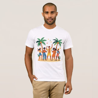 Tropische Strandparty Freunde Sommerfeier T-Shirt