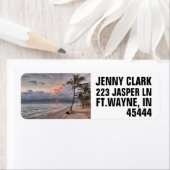 TROPISCHE STRANDRÜCKSENDEADRESSEN-AUFKLEBER (Insitu)