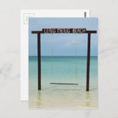 tropische Strandschwung Postkarte (Vorne/Hinten)