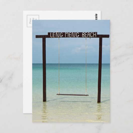 tropische Strandschwung Postkarte (Vorne/Hinten)
