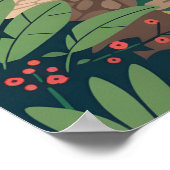 Tropische Strandvilla mit Booten Poster (Ecke)