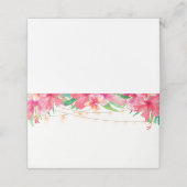 Tropische Streichellichtblumen Platzkarte (Außenseite Aufgefaltet)