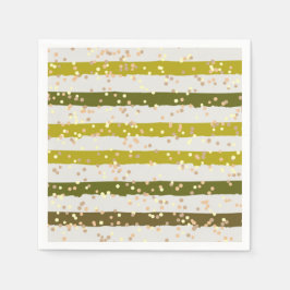 Tropische Streifen und Punkte Serviette